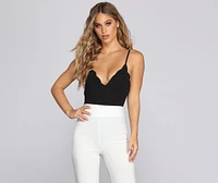 Scalloped Trim Bodysuit