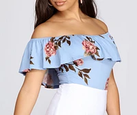 Floral Moment Ruffled Bodysuit