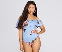 Floral Moment Ruffled Bodysuit