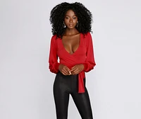 Slinky Wrap Top