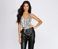Animal Instincts Ruffle Tank