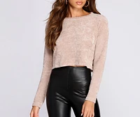 Cozy Chenille Crop Top