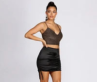Glitzy And Girly Crop Top