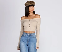 Buttoned Basics Crop Top