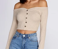 Buttoned Basics Crop Top