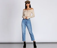 Buttoned Basics Crop Top
