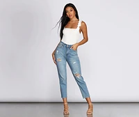Ruffle Knit Up Bodysuit