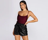 On It Cowl Neck Bodysuit