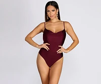 On It Cowl Neck Bodysuit