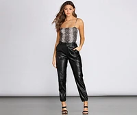 Wild Child Snake Print Bodysuit