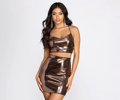 Sizzling Sequin Crop Top