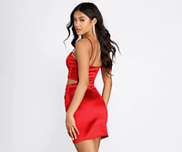 Sizzle Satin Crop Top