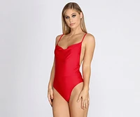 On It Cowl Neck Bodysuit