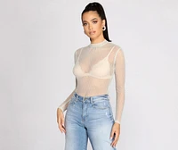 Crushin' On You Mesh Top