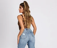 Lead The Way Leopard Print Bodysuit