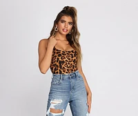 Lead The Way Leopard Print Bodysuit