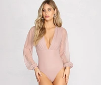 Shimmer Babe Bubble Sleeve Bodysuit