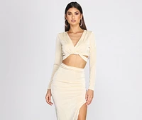 Heartbreaker Knot Twist Crop Top