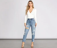 Wrapped Simple Style Top