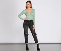 Wrapped Simple Style Top