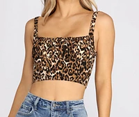 Fierce & Fine Leopard Print Crop Top