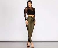 Catch Me Cropped Mesh Top
