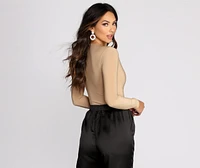 Plunge V Neck Bodysuit