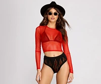 A Mesh Mood Crop Top