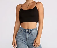 Double Strap Basic Crop Top