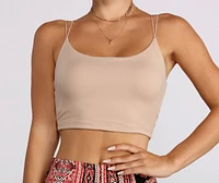 Double Strap Basic Crop Top