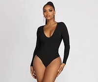 Basic V Neck Bodysuit
