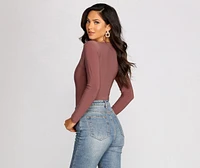 Basic V Neck Bodysuit