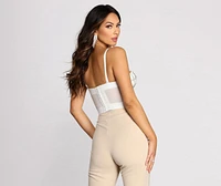 Criss Cross My Heart Rhinestone Bustier