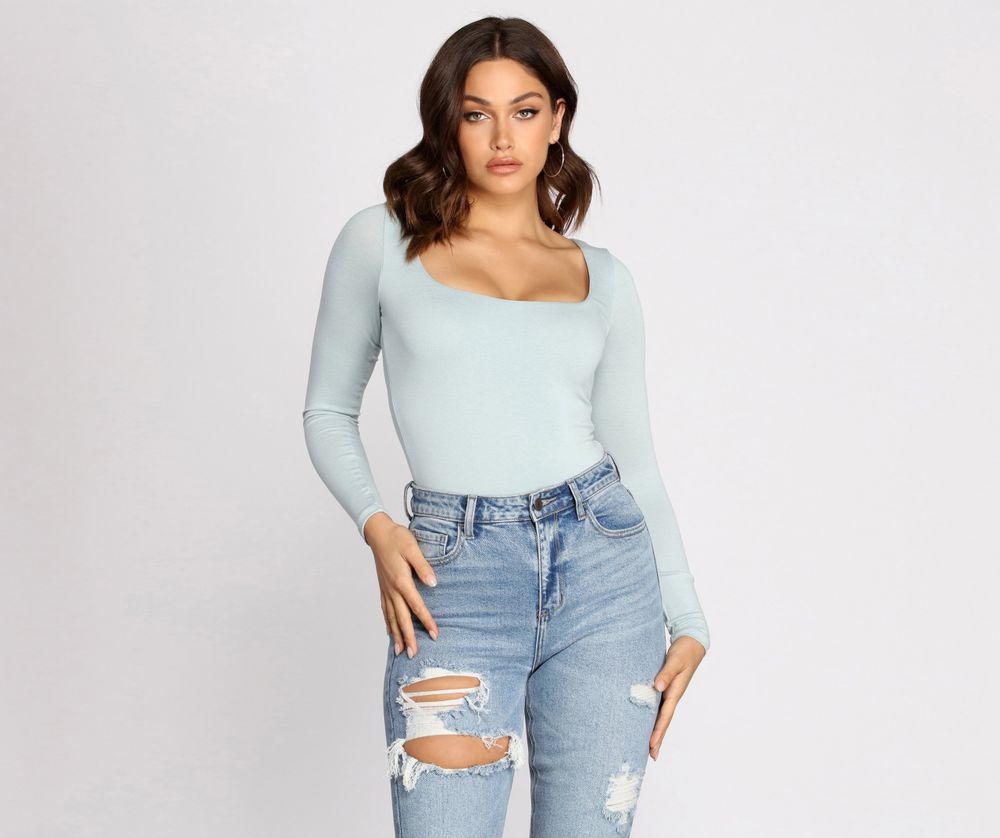Windsor Feelin' Knit Long Sleeve Bodysuit | Connecticut Post Mall