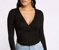 Wrapped Simple Style Top