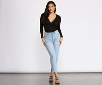 Wrapped Simple Style Top