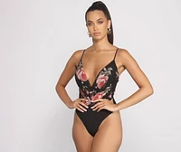 All My Love Floral Mesh Bodysuit