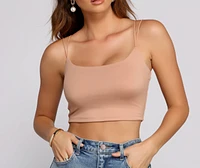 Double Strap Basic Crop Top