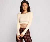 Stun and Impress Lace Up Crop Top