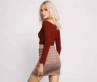 Keepin' Knit Cute And Casual Crop Top