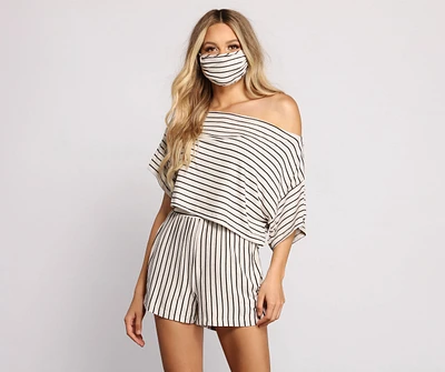Sweet Stripes Dolman Sleeve Crop Top