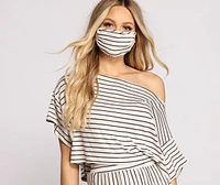 Sweet Stripes Dolman Sleeve Crop Top