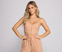 Casually Slay Bustier Crop Top
