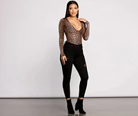 Instincts Unleashed Long Sleeve Bodysuit