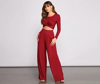 Trendy Twist Knit Crop Top