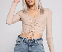 Effortlessly Chic Lace Back Crop Top