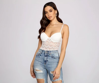 Graced Lace Bustier Bodysuit