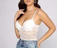 Graced Lace Bustier Bodysuit