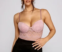 Graced Lace Bustier Bodysuit
