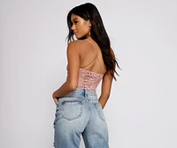 Romantic Vibes Sheer Lace Bodysuit